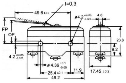 Διακόπτης Τερματικός Mίνι Με Λαμάκι 15A 125/250VAC Z-15GL-B (AM-1301) - Image 2