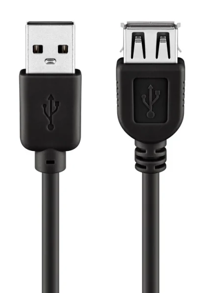 GOOBAY καλώδιο προέκτασης USB, αρσενικό σε θηλυκό, 3m, μαύρο