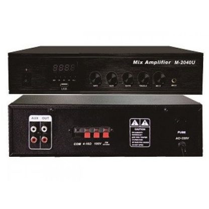 Ενισχυτής PA FM/MIC/USB/Bluetooth Mega Sound 4-16Ω - 70/100V - Image 2