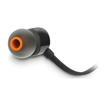 Hands Free JBL Tune 110 In-ear 3.5mm Pure Bass Sound 9mm με Μικρόφωνο και Πλακέ Καλώδιο JBLT110BK Μαύρο - Image 4